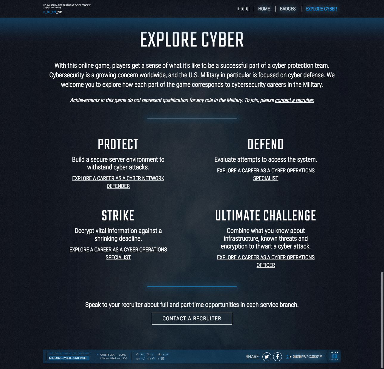 Explore Cyber page