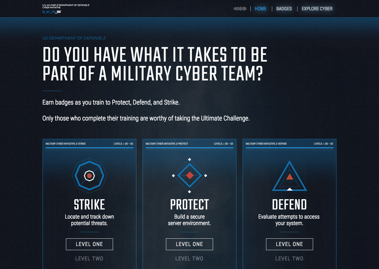 Cyber Game home page